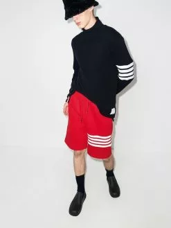 Thom Browne 4 Bar stripe track shorts track & running shorts of men 9 Thom Browne 4-Bar stripe track shorts