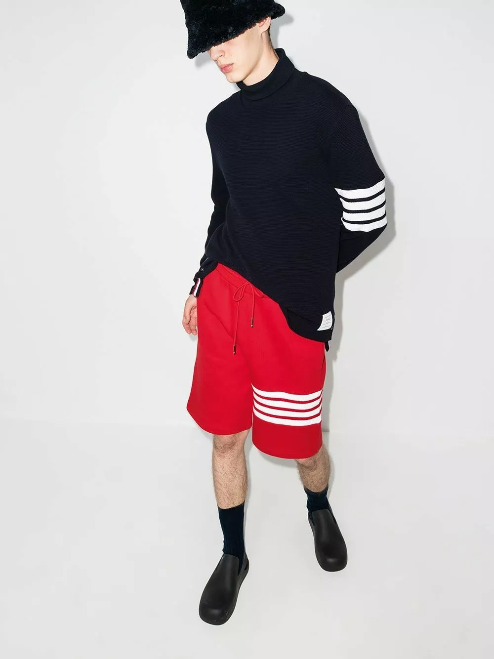 Thom Browne 4 Bar stripe track shorts track & running shorts of men 5 Thom Browne 4-Bar stripe track shorts