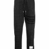 Thom Browne houndstooth-check track pants