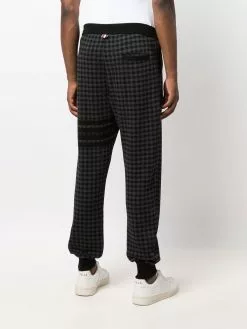 Thom Browne houndstooth-check track pants