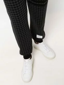 Thom Browne houndstooth-check track pants