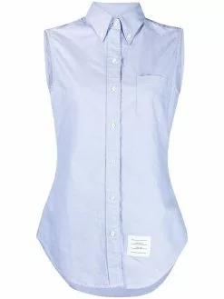 Thom Browne sleeveless button-front shirt