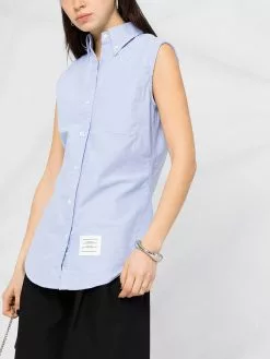 Thom Browne sleeveless button-front shirt