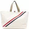 Thom Browne RWB stripe canvas tote bag