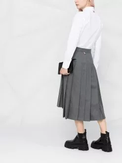 Thom Browne pleated midi skirt
