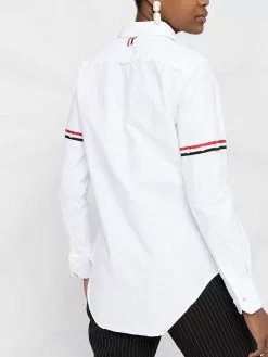 Thom Browne RWB tri-stripe armband shirt