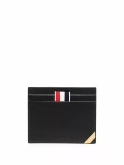 Thom Browne RWB-plaque leather cardholder