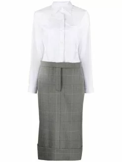 Thom Browne check-print shirtdress