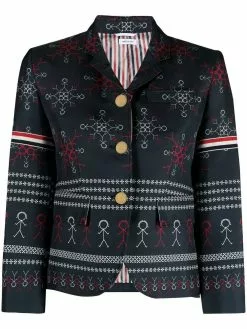 Thom Browne falling snowflake sports blazer