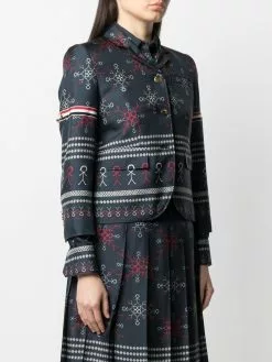 Thom Browne falling snowflake sports blazer