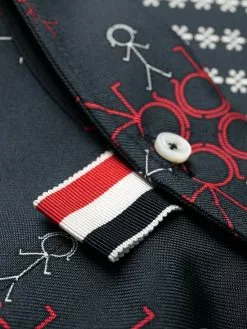 Thom Browne Snowflake fairisle shirt dress