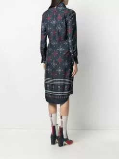 Thom Browne Snowflake fairisle shirt dress