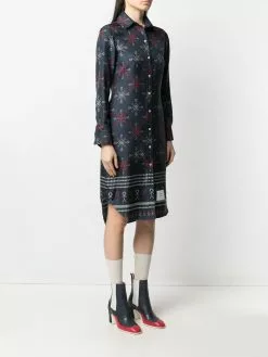 Thom Browne Snowflake fairisle shirt dress