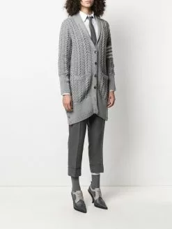 Thom Browne cable-knit cardi-coat