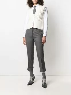 Thom Browne cable knit vest top