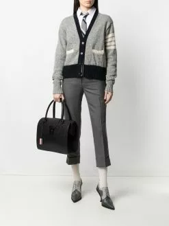 Thom Browne 4-Bar stripe knitted cardigan