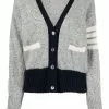 Thom Browne 4-Bar stripe knitted cardigan