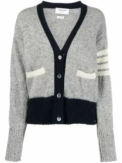 Thom Browne 4-Bar stripe knitted cardigan
