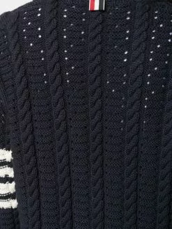 Thom Browne Pointelle cable-knit cardigan