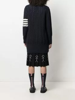 Thom Browne Pointelle cable-knit cardigan