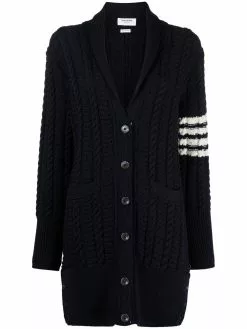 Thom Browne Pointelle cable-knit cardigan