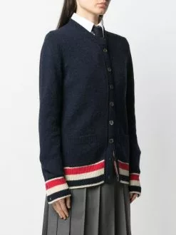 Thom Browne RWB stripe knitted cardigan