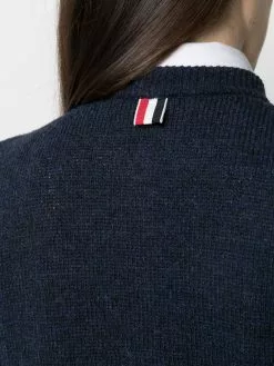 Thom Browne RWB stripe knitted cardigan