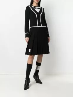 Thom Browne tuxedo-effect jumper