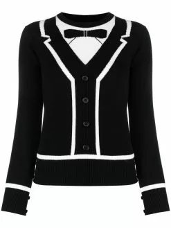 Thom Browne tuxedo-effect jumper
