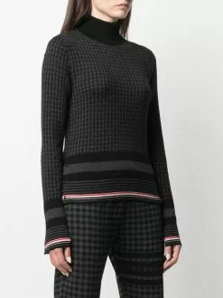 Thom Browne houndstooth-jacquard jumper