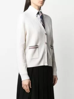 Thom Browne wide stripe mixed stitch cardigan