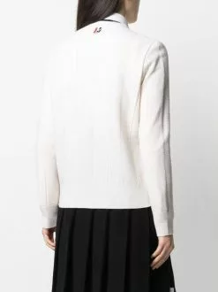 Thom Browne wide stripe mixed stitch cardigan