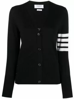 Thom Browne 4-Bar stripe printed cardigan