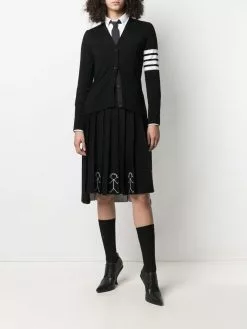 Thom Browne 4-Bar stripe printed cardigan