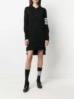 Thom Browne 4-Bar stripe polo dress