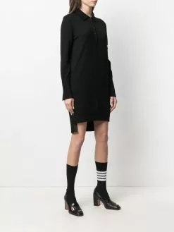 Thom Browne 4-Bar stripe polo dress