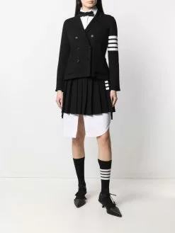 Thom Browne 4-Bar stripe knitted blazer