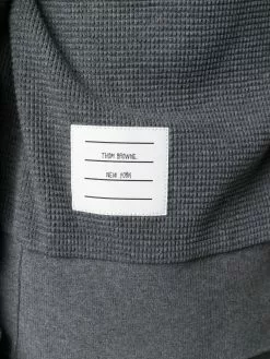 Thom Browne waffle-knit hooded cardigan