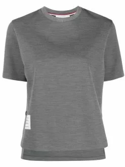 Thom Browne logo patch crew neck T-shirt