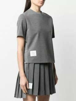 Thom Browne logo patch crew neck T-shirt