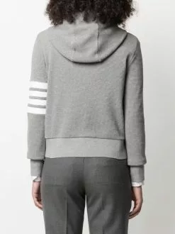 Thom Browne knitted hoodie cardigan