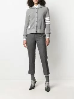 Thom Browne knitted hoodie cardigan