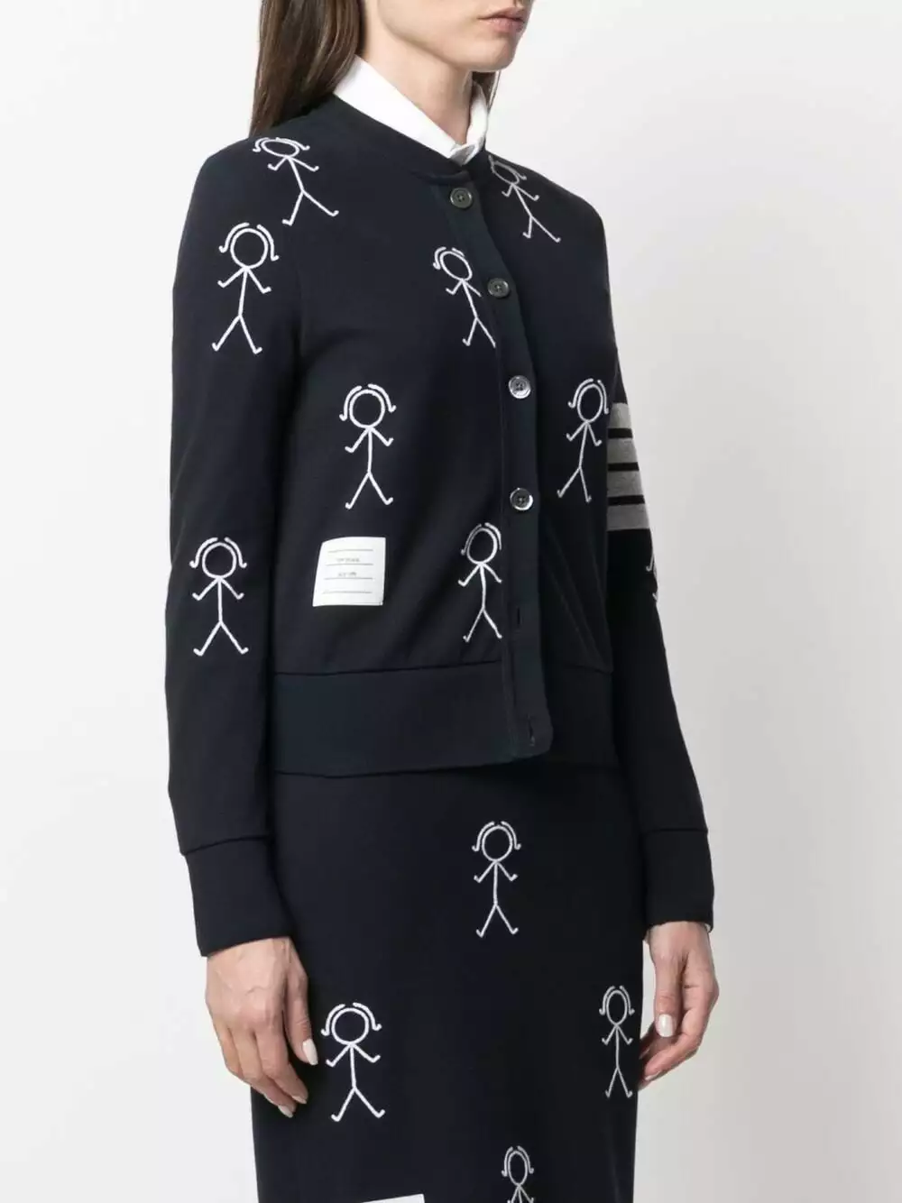 Thom Browne Mrs. Thom icon cardigan cardigans of women 3 Thom Browne Mrs. Thom icon cardigan