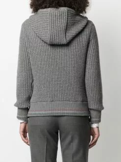 Thom Browne waffle-knit zip-up hoodie