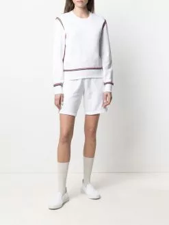 Thom Browne RWB-stripe track shorts