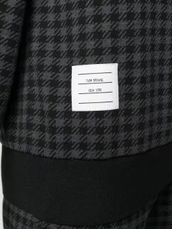 Thom Browne 4-Bar stripe checked sweatshirt