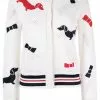 Thom Browne Hector-motif mesh cardigan