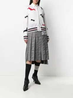 Thom Browne Hector-motif mesh cardigan
