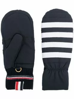 Thom Browne 4-Bar stripe mittens