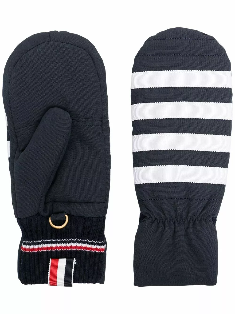 Thom Browne 4 Bar stripe mittens gloves of women 1 Thom Browne 4-Bar stripe mittens